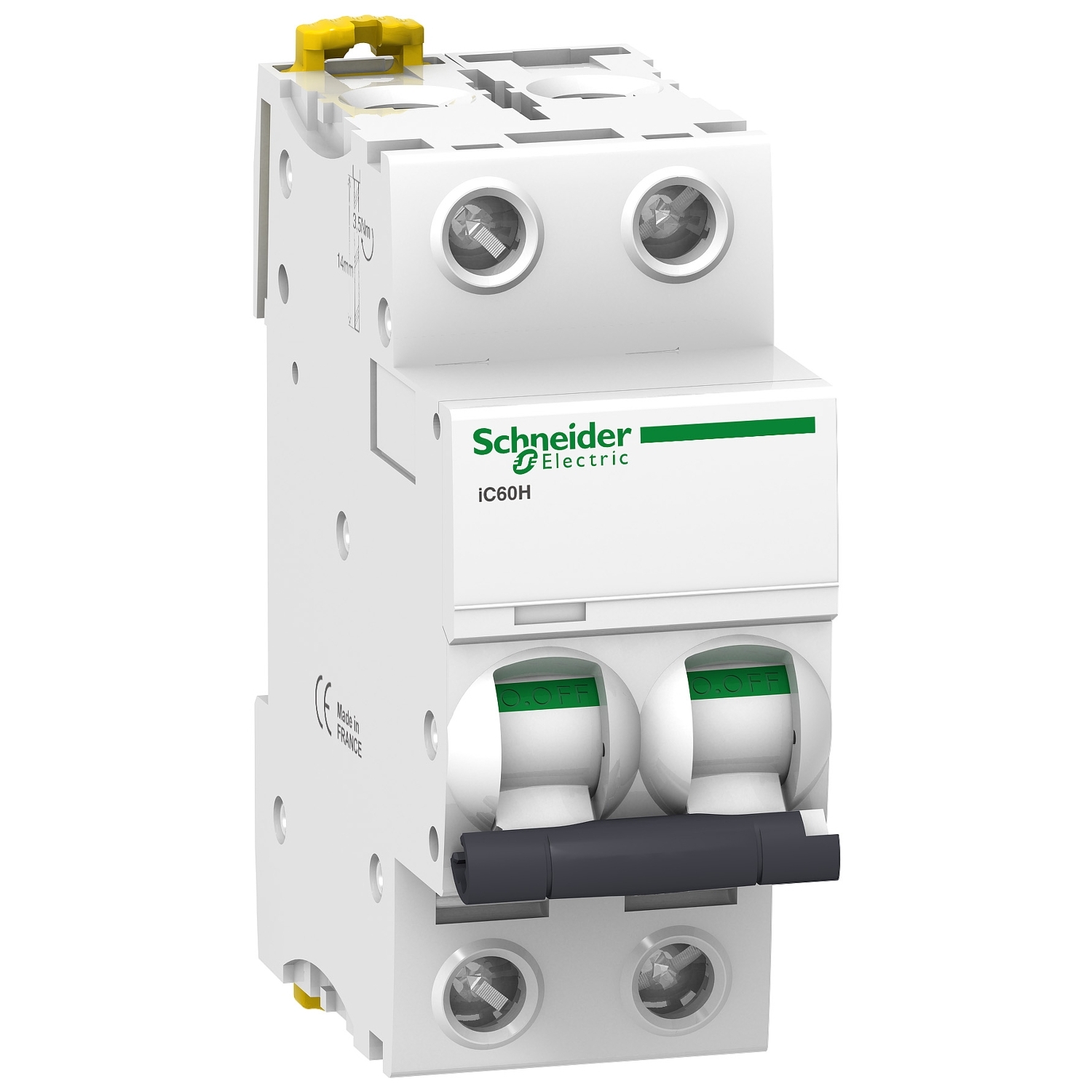 Schneider Electric automātiskais slēdzis 2P C2A 10kA Acti9 iC60H, A9F84202 cover photo