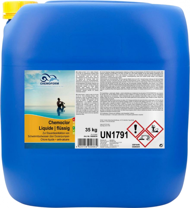 Chemoform Sodium Hypochlorite liquid 35kgs cover photo