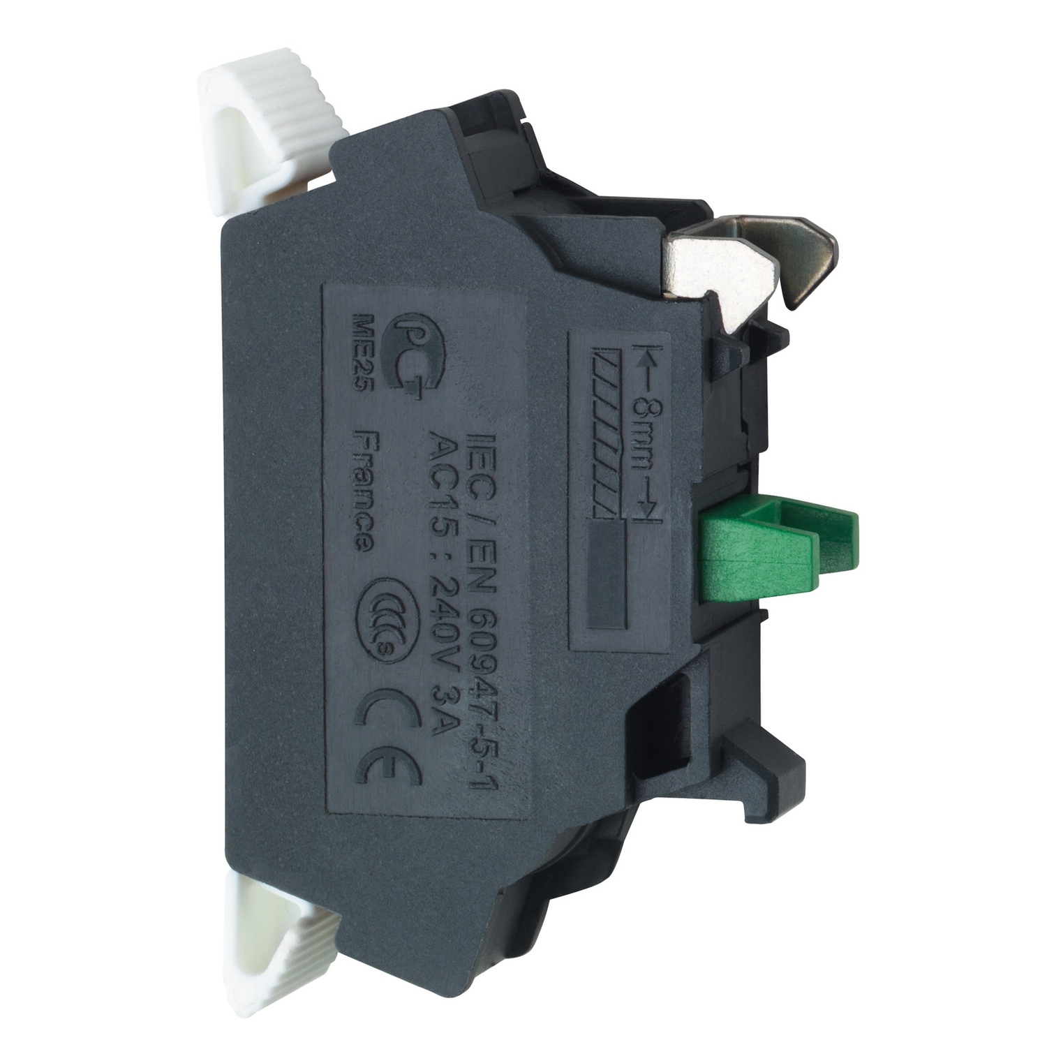 Schneider Electric blokkontakts 1NO 10A atsperspaile, Harmony XB4/XB5, ZBE1015 cover photo