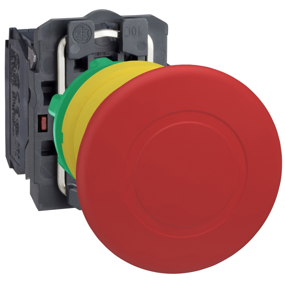Schneider Electric avārijas "Stop" pagr. poga D=40 sarkana 2NC Harmony XB5, XB5AS8444 cover photo