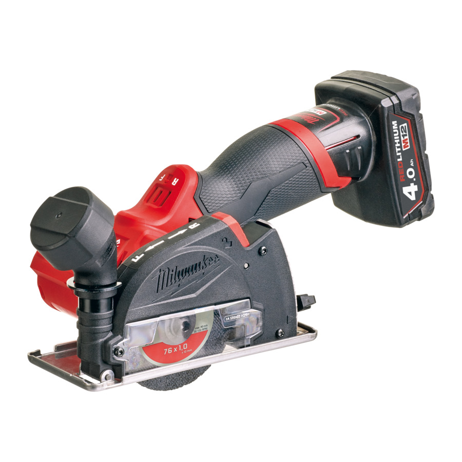 Milwaukee FUEL leņķa slīpmašīna 12V M12 FCOT-422X (4.0/2.0Ah), 4933464619 cover photo