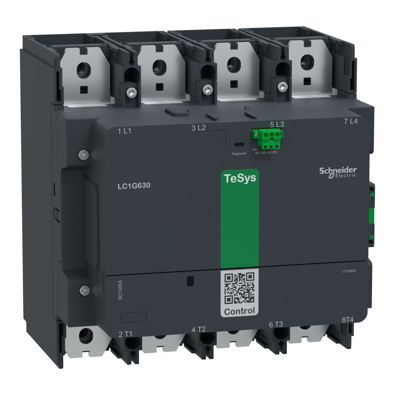 Schneider Electric magnētiskais kontaktors 450kW 800A 48-130VAC/DC 4NO Tesys G, LC1G8004EHEN cover photo