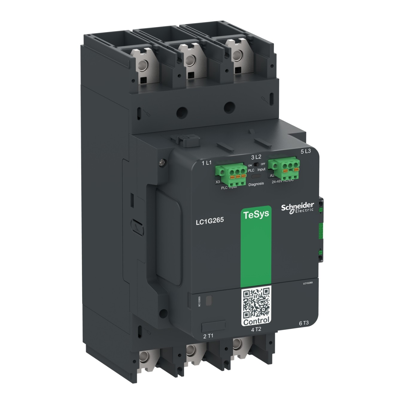 Schneider Electric magnētiskais kontaktors 200kW 400A 24-48VAC/DC 3NO Tesys G, LC1G400BEEA cover photo