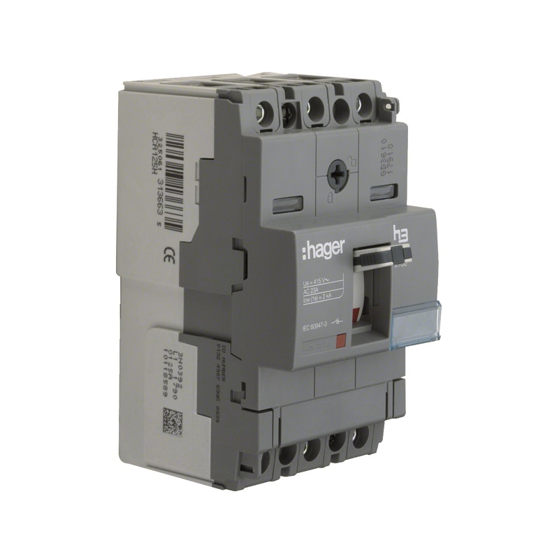 Hager slodzes slēdzis 75kW 160A (AC-23) 20kA 3P X160, HCA160H cover photo