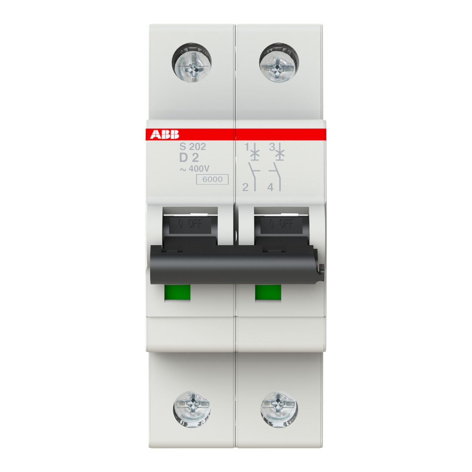 ABB S202-D2 automātslēdzis 2P D2A, 2CDS252001R0021 cover photo
