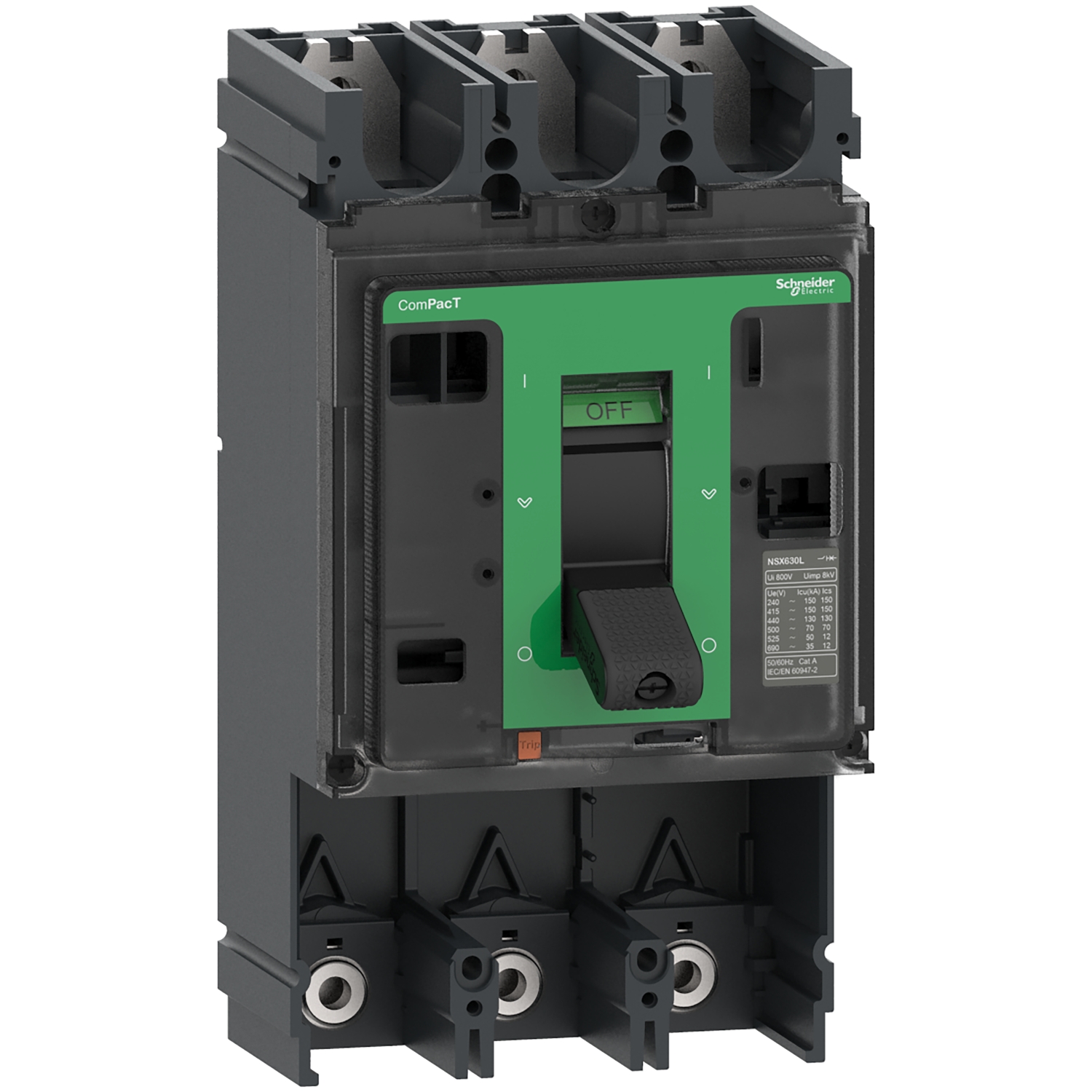 Schneider Electric rūpnieciskais automātiskais slēdzis 630A 36kA 3P bez atv. Compact NSX, C63F3 cover photo