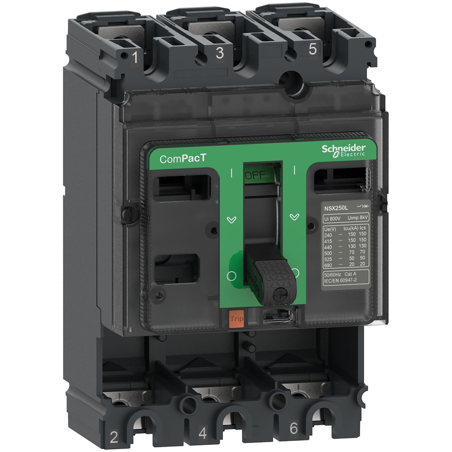Schneider Electric rūpnieciskais automātiskais slēdzis 100A 50kA 3P bez atv. Compact NSX, C10N3 cover photo