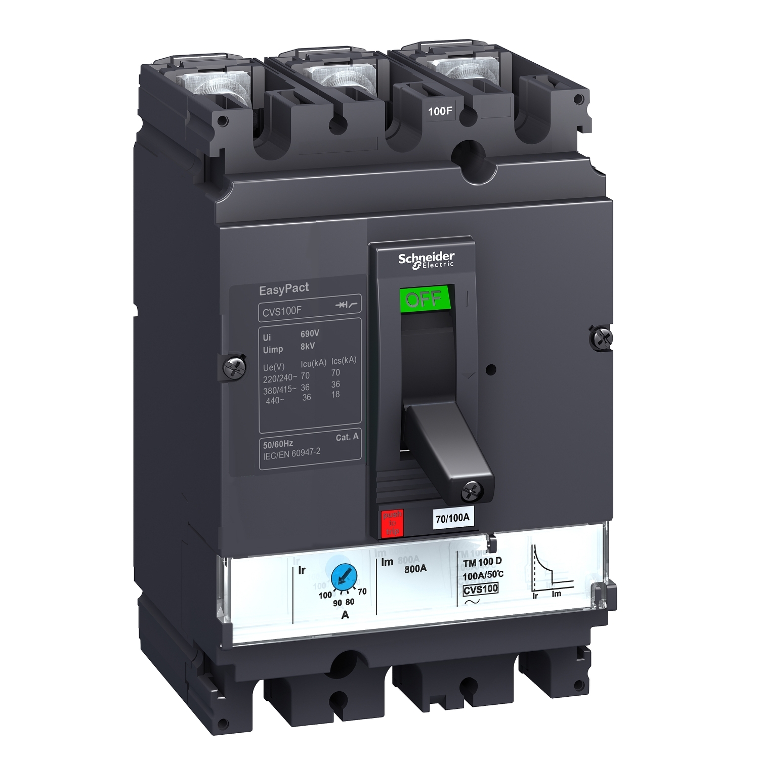 Schneider Electric rūpnieciskais automātiskais slēdzis 25A 36kA 3P ar 17.5-25A atv., CVS, LV510331 cover photo