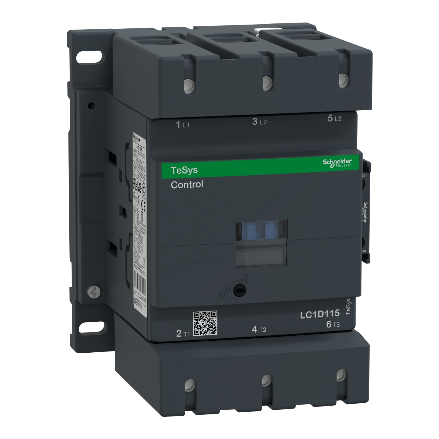 Schneider Electric magnētiskais kontaktors 55kW 115A 24VAC 3NO+1NO/1NC TeSys D, LC1D115B7 cover photo