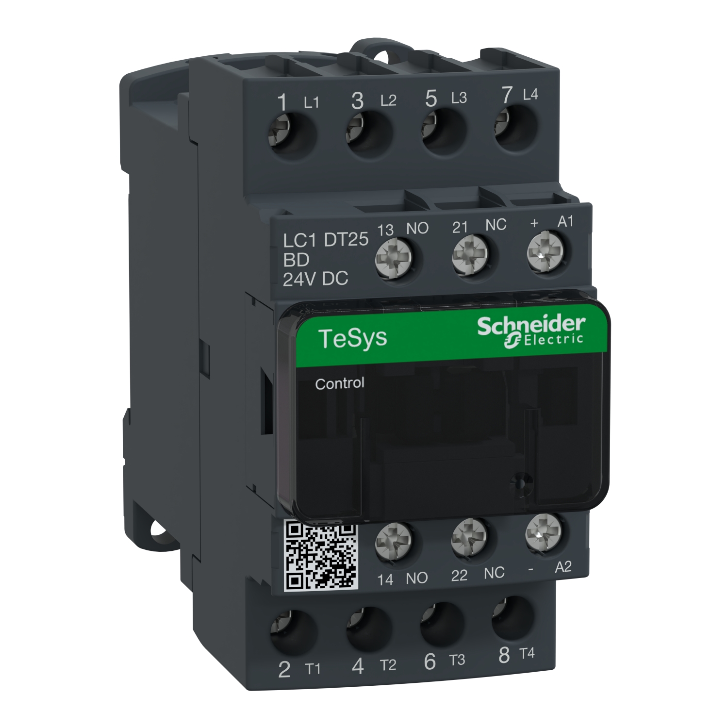 Schneider Electric magnētiskais kontaktors 25A 24VDC 4NO+1NO/1NC TeSys D, LC1DT25BD cover photo