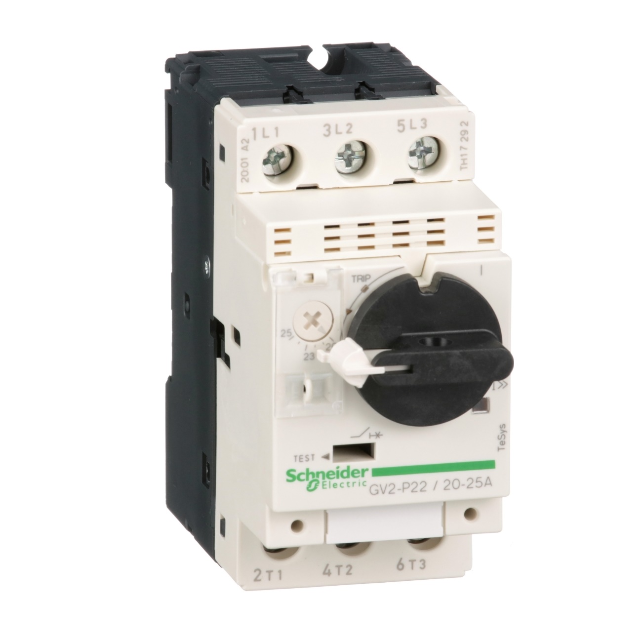 Schneider Electric motora automātiskais slēdzis 3f 11kW 20-25A TeSys GV2, GV2P22 cover photo