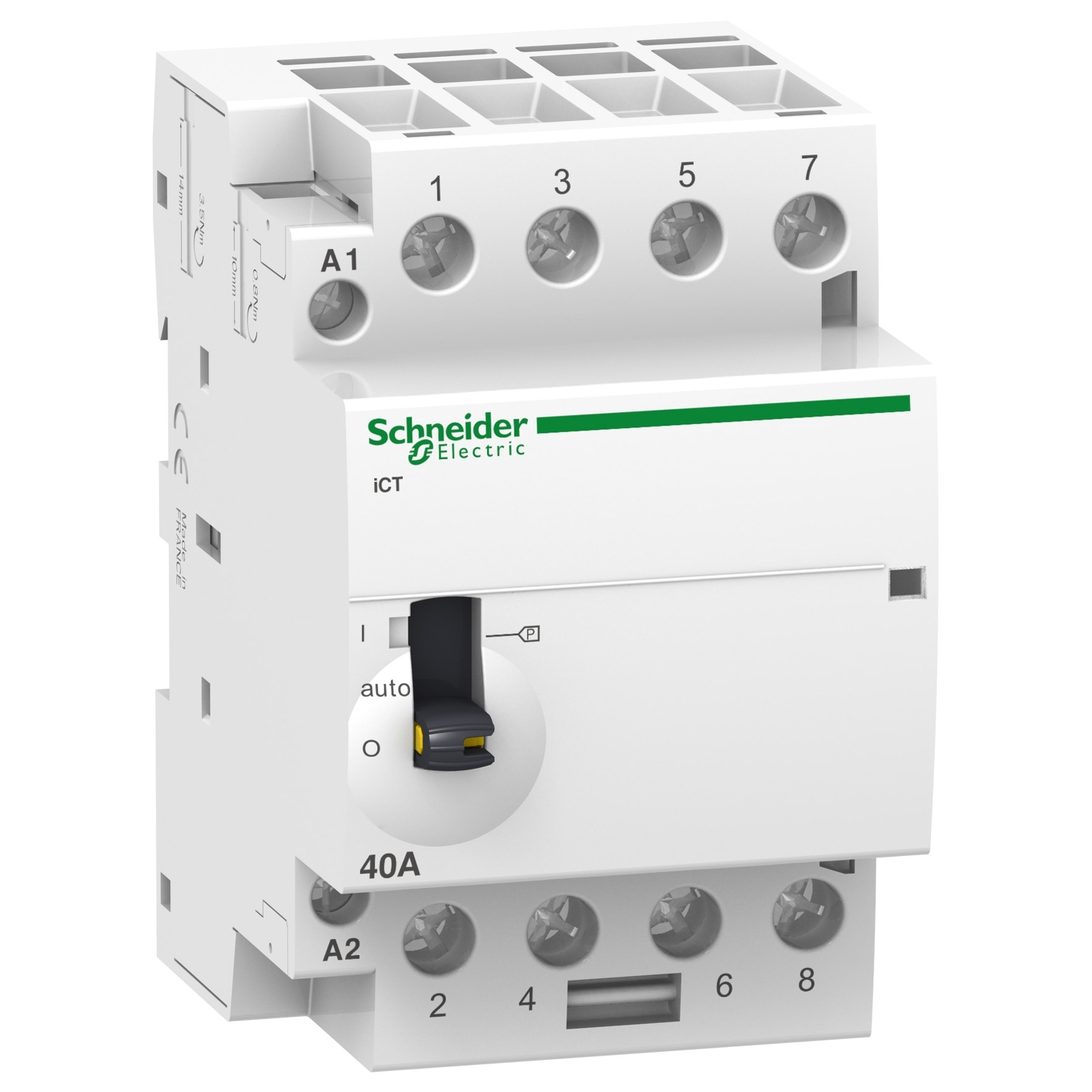 Schneider Electric modulārais kontaktors ar slēdzi 4NO 40A 220/240VAC, Acti 9 iCT, A9C21844 cover photo