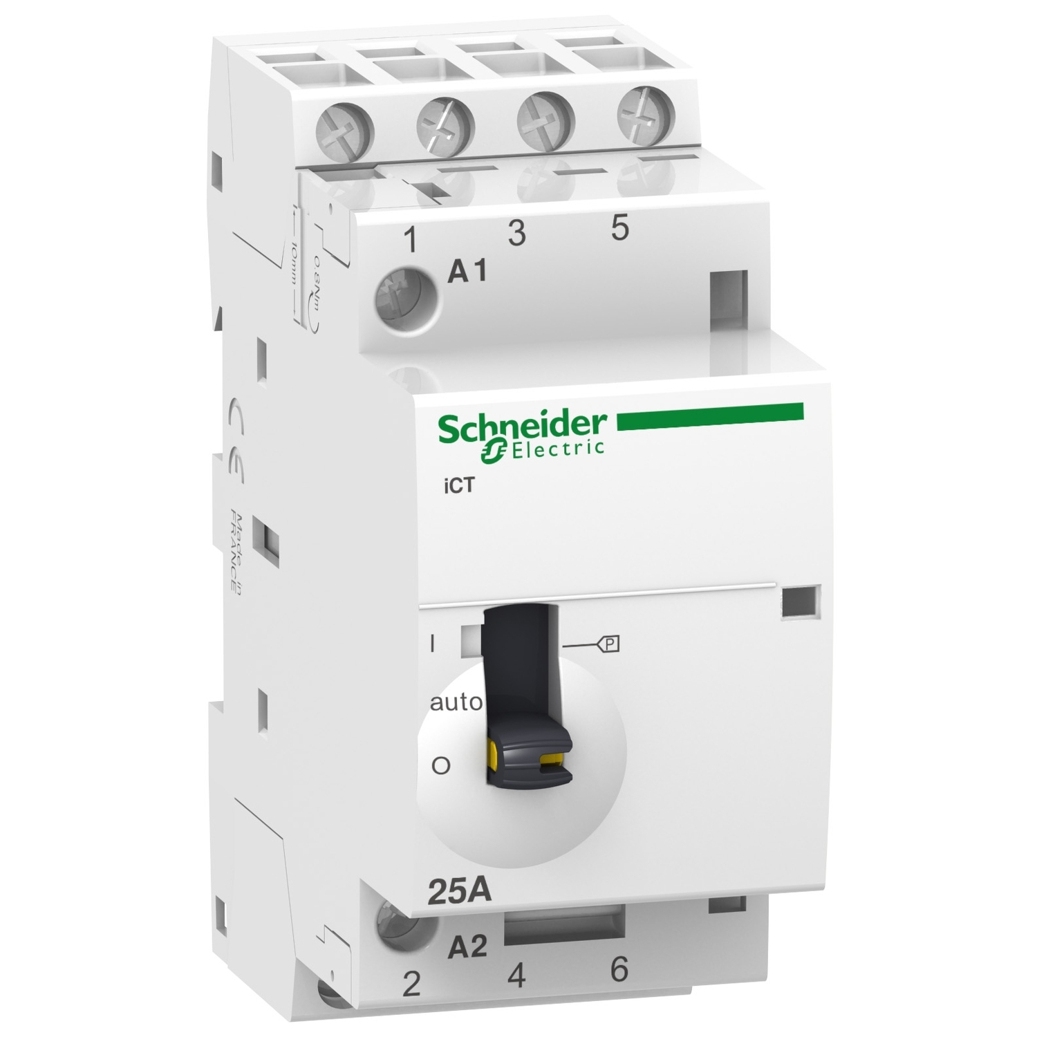 Schneider Electric modulārais kontaktors ar slēdzi 4NO 25A 220/240VAC, Acti 9 iCT, A9C21834 cover photo