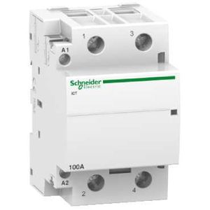Schneider Electric modulārais kontaktors 2P 100A 230VAC 2NO iCT Acti9, A9C20882 cover photo