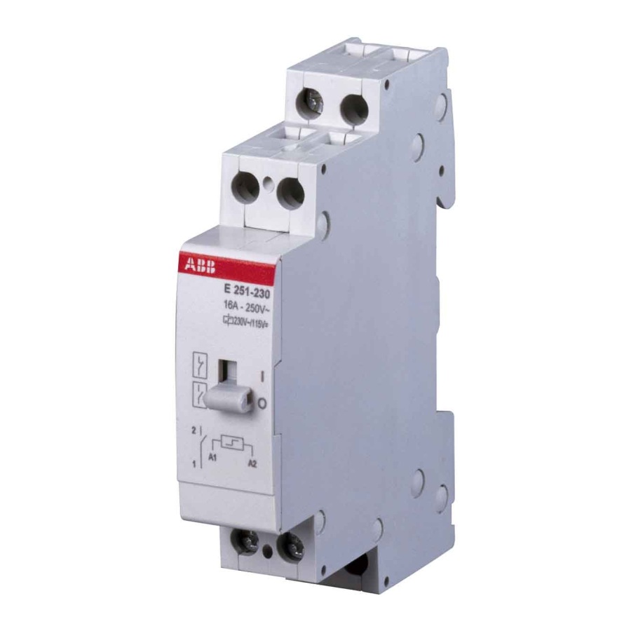 ABB Impulsa relejs 16A 24VAC/12VDC 2NO E252 Compact Home, 2CSM412000R0201 cover photo