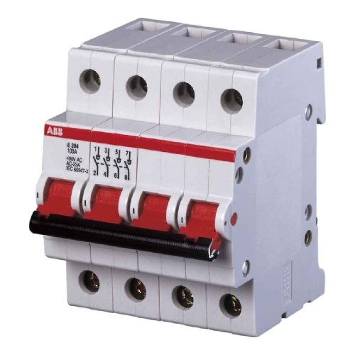 ABB slodzes atvienošanas slēdzis 100A 400V 4NO Compact Home E204, 2CDE284001R0100 cover photo