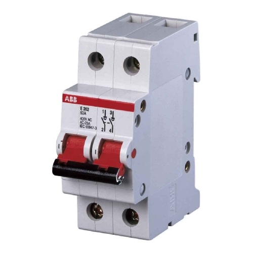 ABB slodzes atvienošanas slēdzis 63A 400V 2NO Compact Home E202, 2CDE282001R0063 cover photo