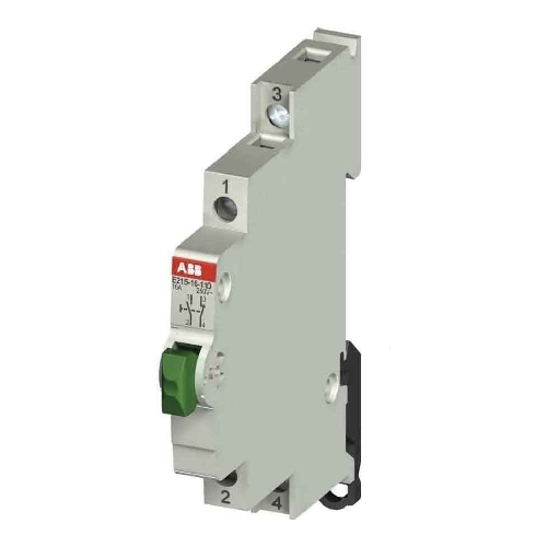 ABB spiedpoga zaļa 16A 1NO/1NC ProM Compact E215, 2CCA703152R0001 cover photo
