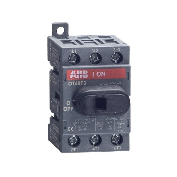 ABB slodzes slēdzis 7.5kW 16A 3P ar rokturi OT16F3, 1SCA104811R1001 cover photo